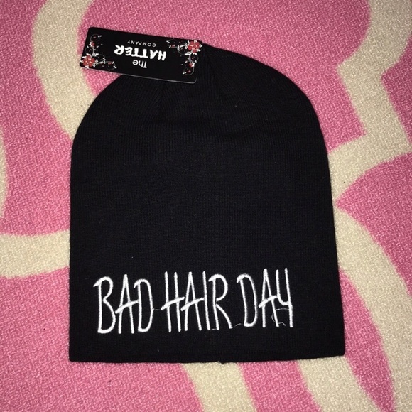 2/$10CLOSET CLOSING 1 LEFT “BAD HAIR DAY” Beanie - Picture 2 of 2